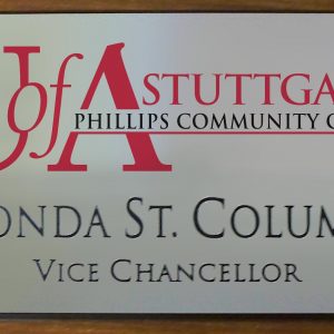 Full color name tag with up to 3 lines of engraved text