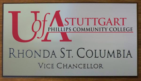 Full color name tag with up to 3 lines of engraved text