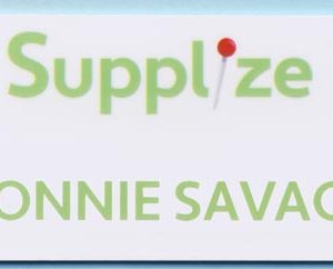 Full color name tag with 1 line of text