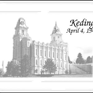 Laser engraved 9 x 13 casserole dish / glass baking dish featuring LDS temple of your choice & 2 lines of personalized text engraved on the underside of the dish