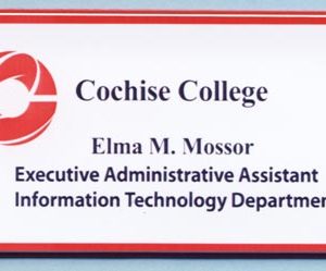 Full color name tag withup to 3 lines of text