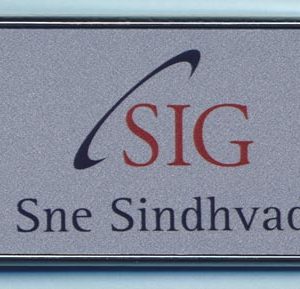 Full color framed name tag with name