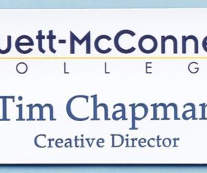 Full color name tag with up to 2 lines engraved text
