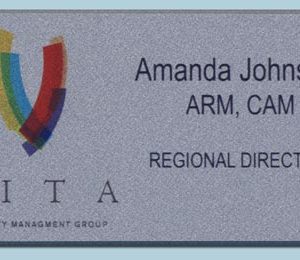 Full color name tag with up to 3 lines of text