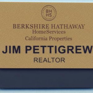 Full color name tag with up to 2 lines of text on a pocket back