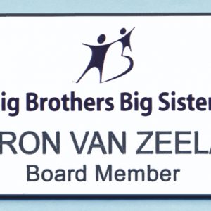 Full color name tag with up to 2 lines of engraved text