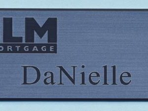 Engraved name tag with 1 line of text