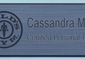 Engraved name tag with up to 2 lines of text