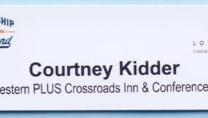Full color name tag with up to 2 lines of text