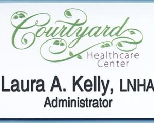 Full color name tag with up to 2 lines of text