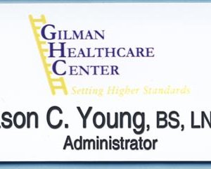 Full color name tag with up to 2 lines of text