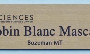 Engraved name tag with up to 2 lines of text