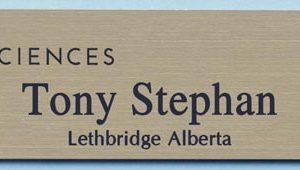 Engraved name tag with up to 2 lines of text