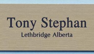 Up to 2 lines engraved name tag
