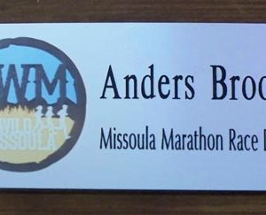 Full color name tag with up to 2 lines engraved text