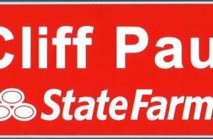 State Farm Insurance name plates - RED / white-0