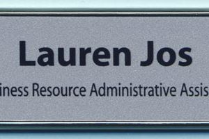 Full color framed name tag with up to 2 lines of text