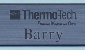 Engraved name tag with 1 line of text