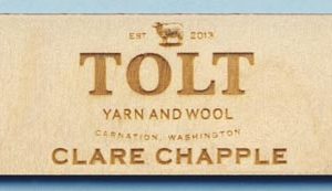 Laser engraved wooden tag with name