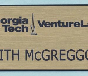 Engraved name tag with name