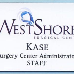 Full color name tag with up to 3 lines of engraved text