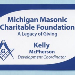 Engraved name tag with up to 2 lines of text