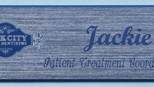 Engraved name tag with up to 2 lines of text