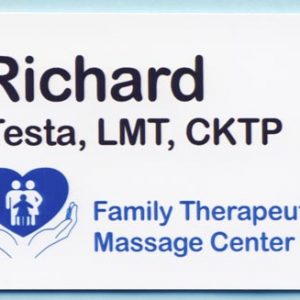 Full color name tag with up to 2 lines of text