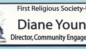Laser engraved name tag with up to 3 lines of engraved text