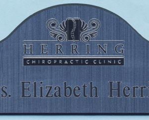 Engraved custom shaped name tag with name