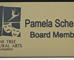Engraved name tag with up to 2 lines of text