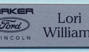 Full color name tag with name