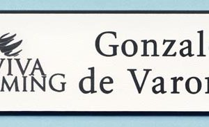 Engraved name tag with name
