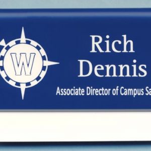 Engraved pocket tag with up to 2 lines of engraved text.