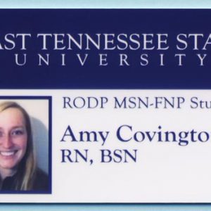 Full color id tag with solid fill