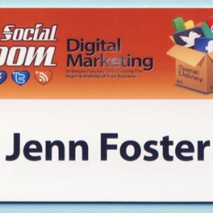 Full color name tag with name
