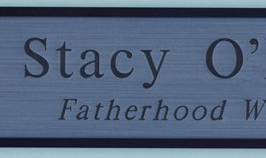 Engraved name plate with logo and up to 2 lines of text