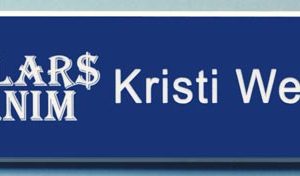 Engraved name tag with name