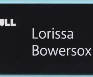 Engraved name tag with name