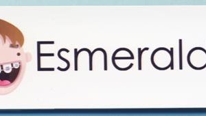 Full color name tag with name