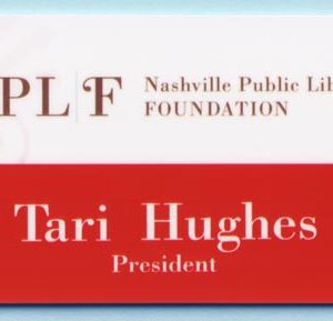 Full color name tag with solid fill and up to 2 lines of text