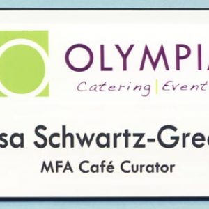 Full color name tag with up to 2 lines of engraved text