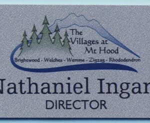 Full color name tag with up to 2 lines of text