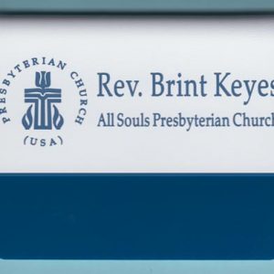 Engraved pocket name tag with up to 2 lines of text