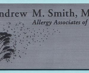 Engraved name tag with 2 lines of text