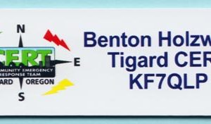 Full color name tag with up to 3 lines of text