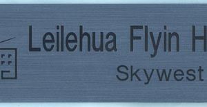 Engraved name plate with logo and up to 2 lines of text