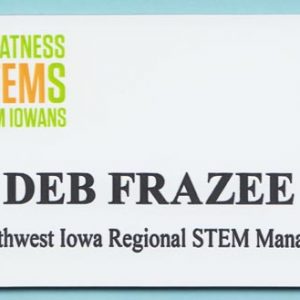 Full color name tag with up to 2 lines engraved