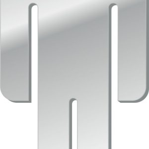 Mirrored acrylic restroom symbol