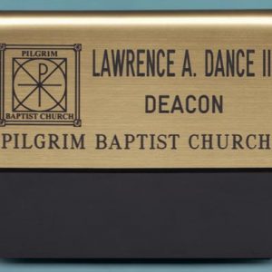 Engraved name tag with up to 2 lines of text